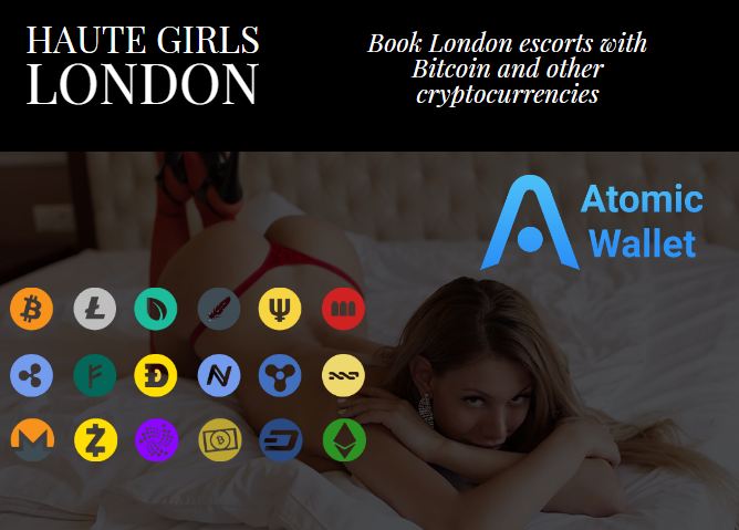 Book London escorts with cryptocurrency and Bitcoin at Haute Girls London escorts agency