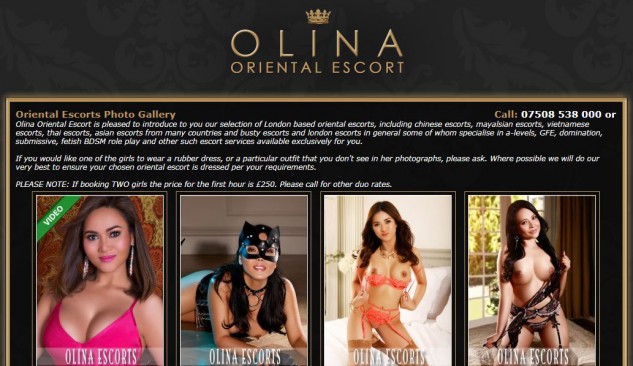 Olina is the best Oriental escorts agency in London